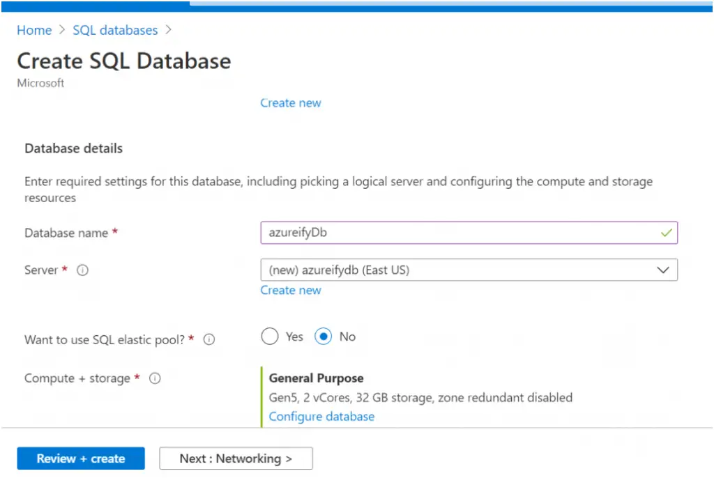 azure sql database