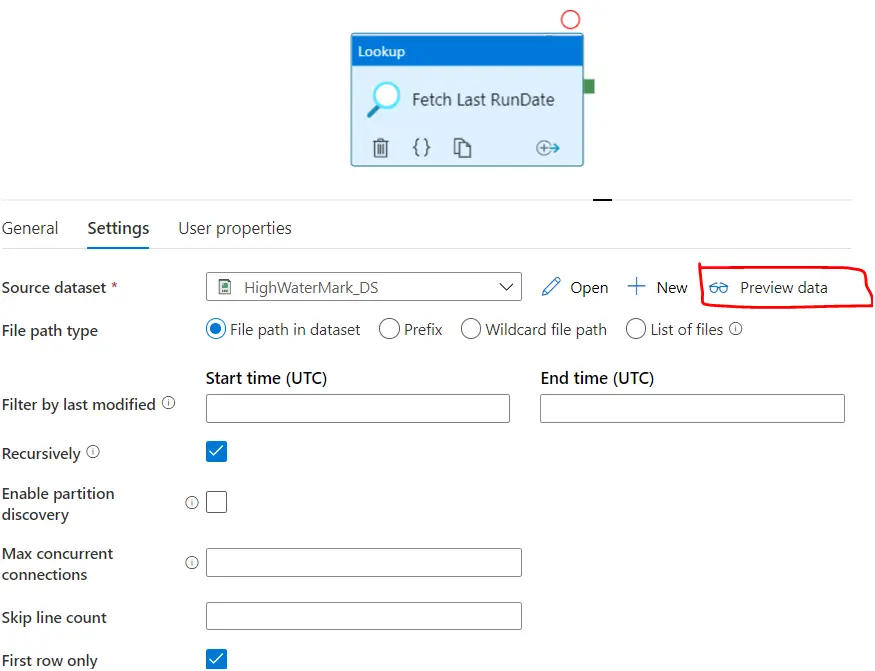 lookup activity in adf pipeline