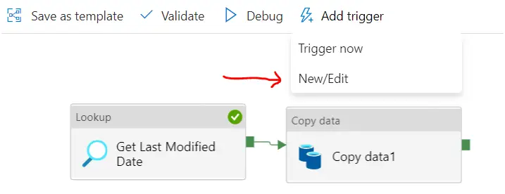 create triggers in adf