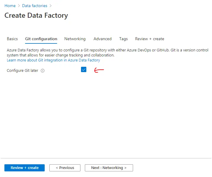 create azure data factory account