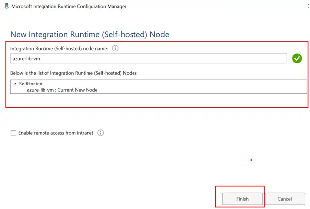 self-hosted integration runtime on azure vm