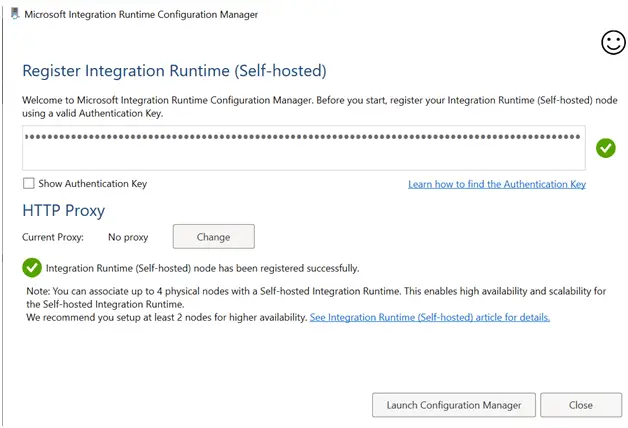 self-hosted integration runtime on azure vm