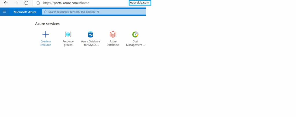 Login to Azure portal to create Azure Key Vault