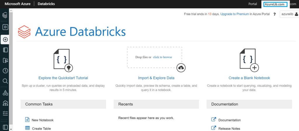 Azure Databricks Portal