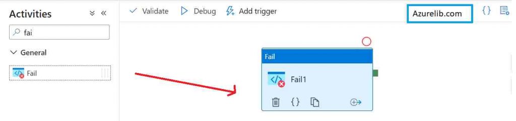 Fail Activity Pipeline in ADF