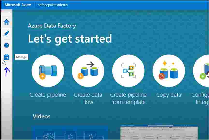 Azure Data Factory Home Page